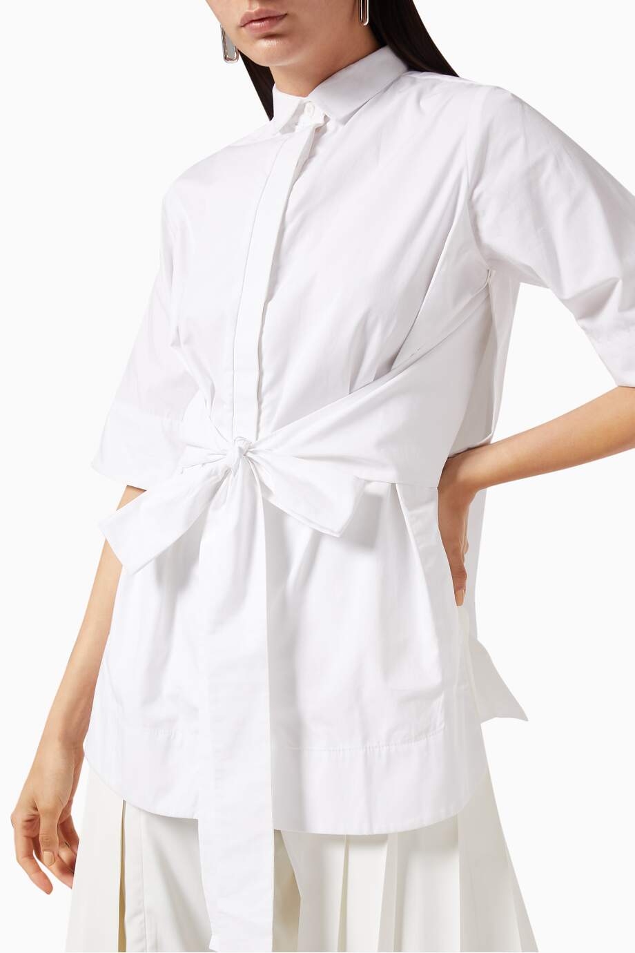 TIE-UP CAPE SHIRT