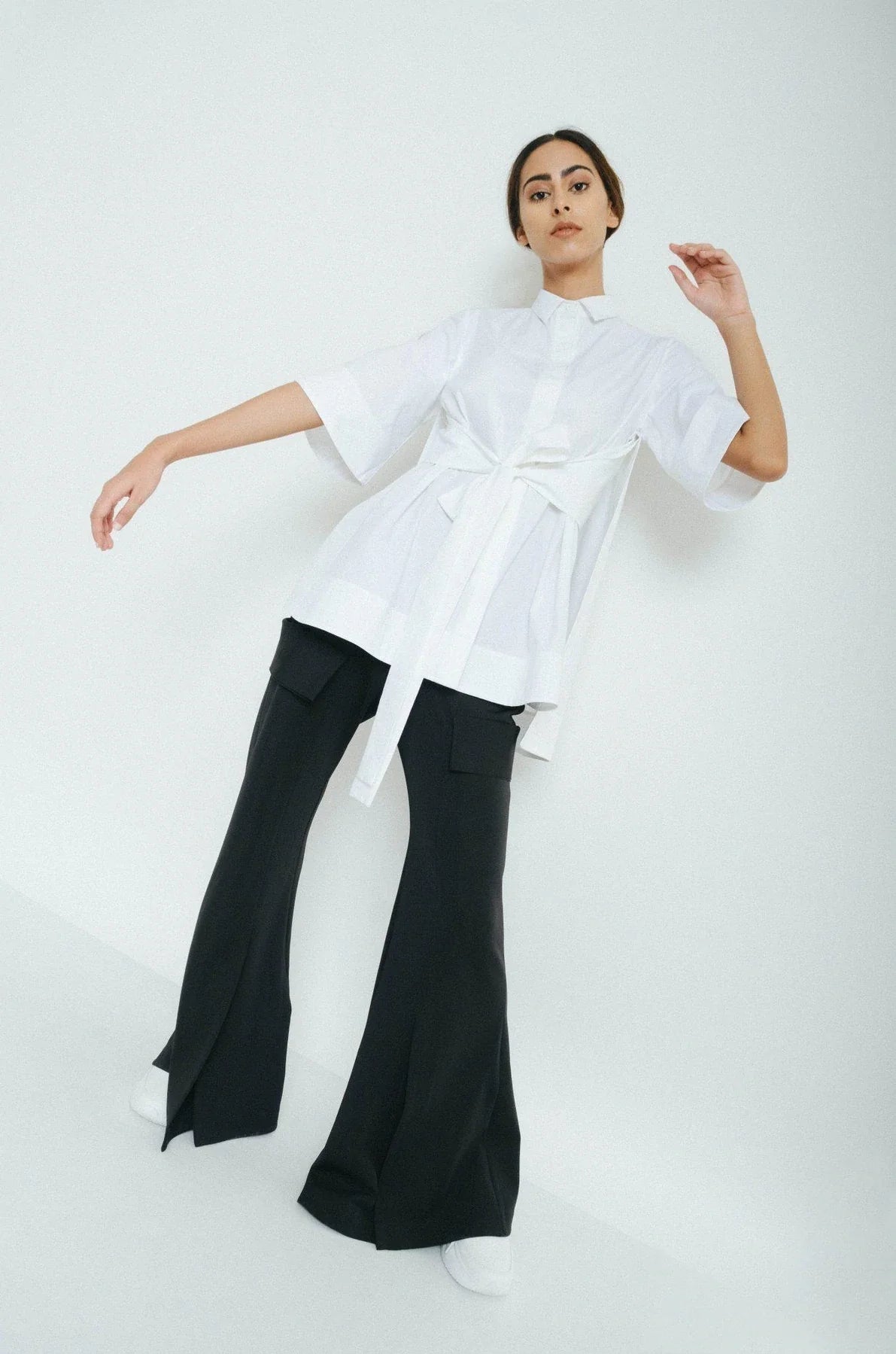 TIE-UP CAPE SHIRT